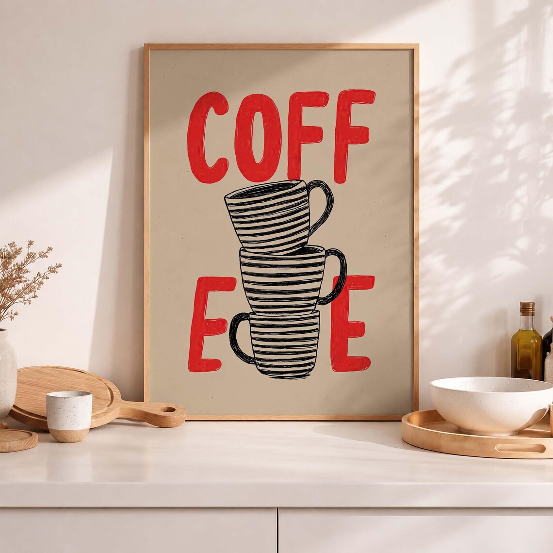 Coffee Wall Art, Retro Diner Style Kitchen Decor