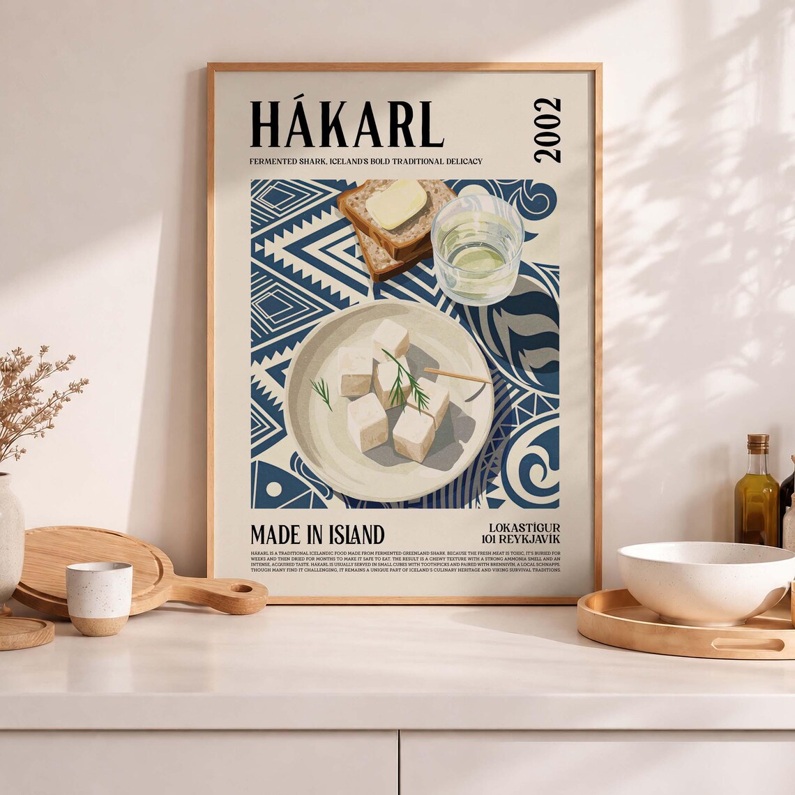 Hakarl Iceland Fermented Shark Traditional Food Delicacy Poster