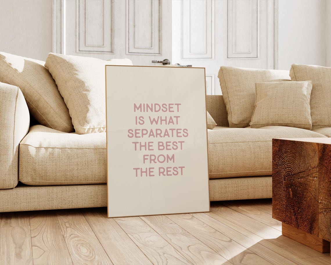 Mindset Separates The Best From The Rest Motivational Rose Poster - Image 3