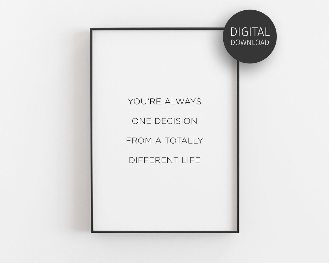 Monday Motivation Take The Risk Quote Poster Print