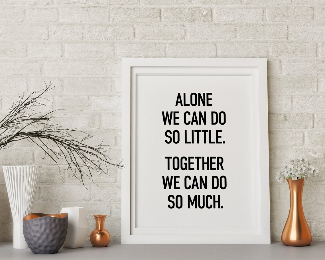 Office Teamwork Quote Workplace Art Print - Image 3