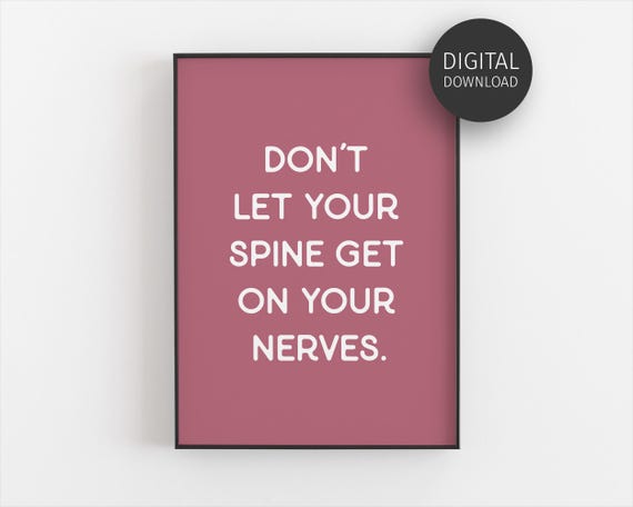 Chiropractor Poster Chiropractic Gifts Office Decor For Chiropractor Pink Chiro Print Spine Whisperer Chiro Office Wall Art