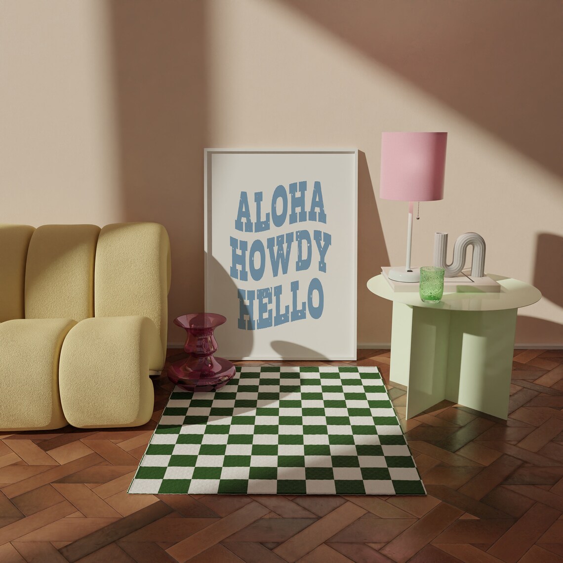 Cowgirl Aloha Howdy Hello Wall Art Poster - Image 4