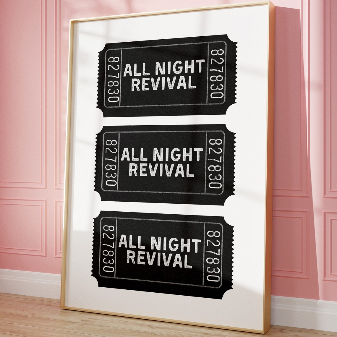 All Night Revival Wall Art Trendy Cowgirl Wall Art Cowgirl Coastal Black Western Inspired Wall Art Trendy College Gallery Wall Art Poster
