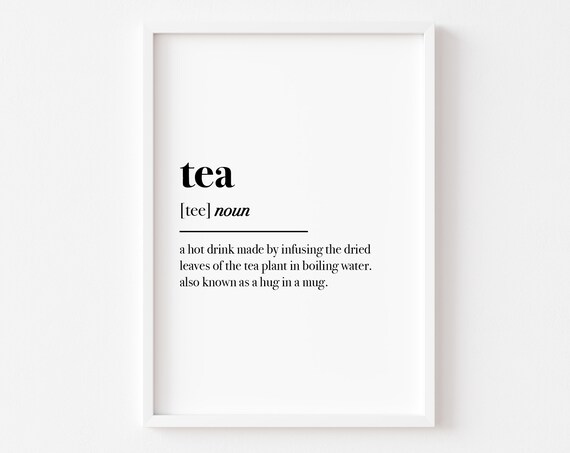 Kitchen Tea Definition Art Print, Food and Drink