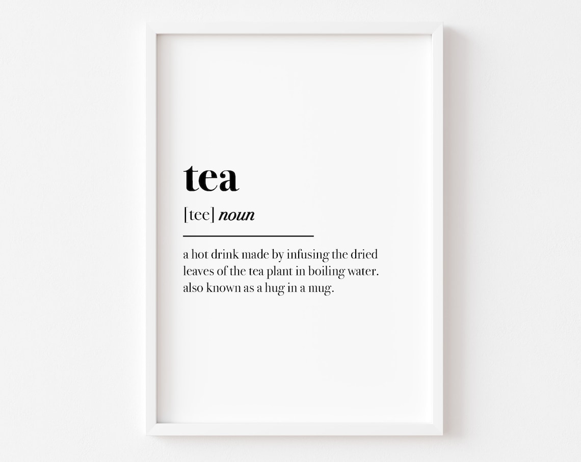 Kitchen Tea Definition Art Print, Food and Drink