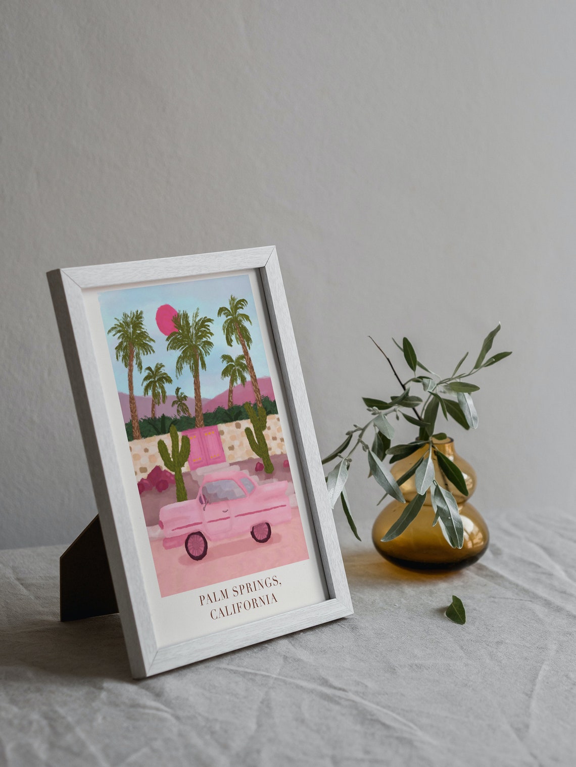 Palm Springs Travel Poster, Retro Car Artwork - Image 6