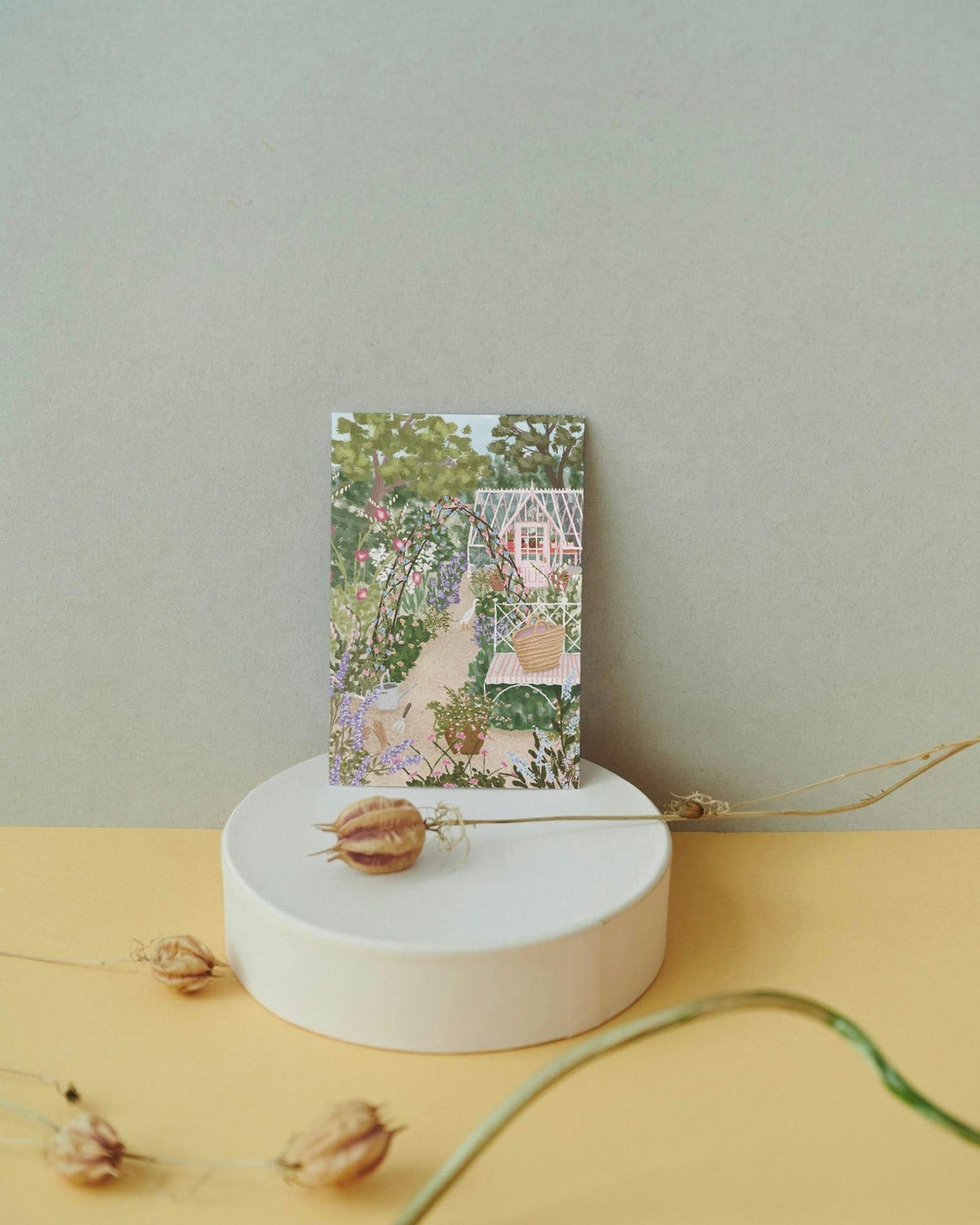 Cottage Garden Greeting Card, Floral Wildlife - Image 4