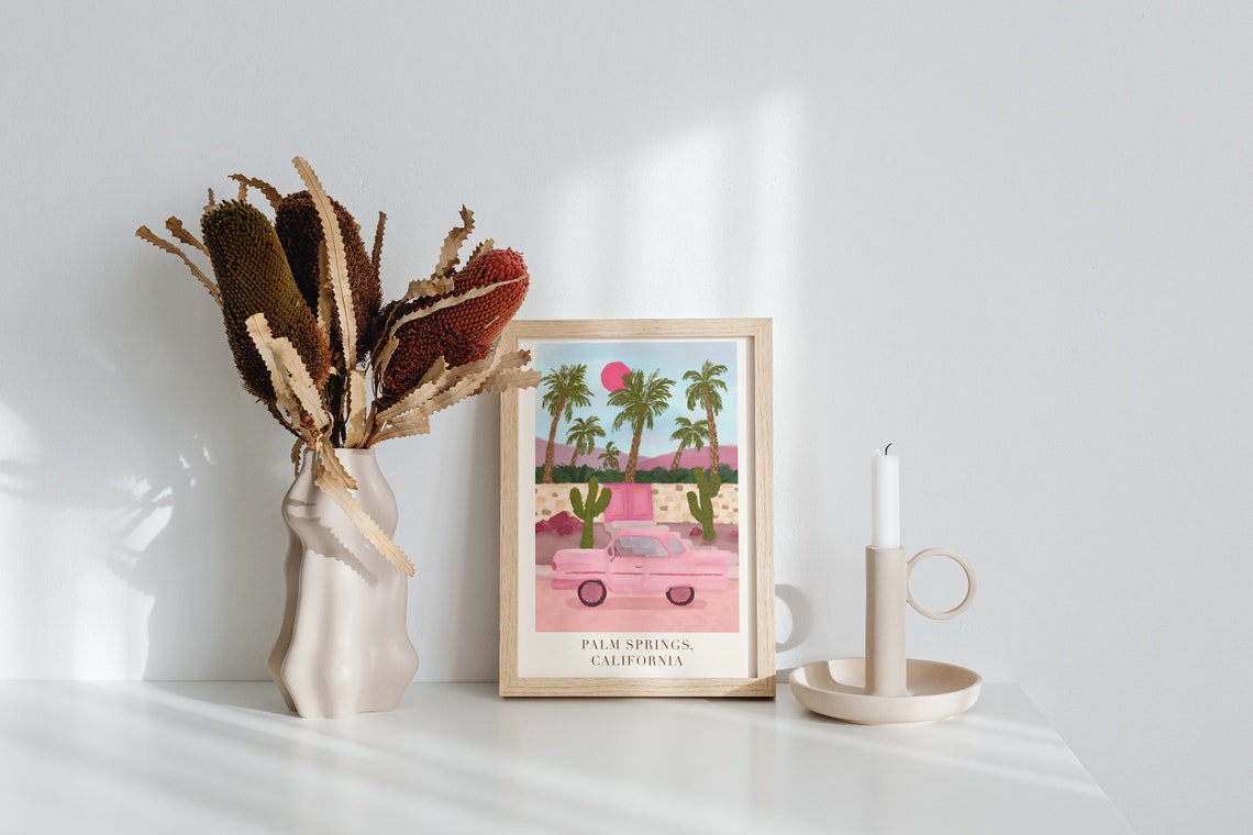 Palm Springs Travel Poster, Retro Car Artwork - Image 4