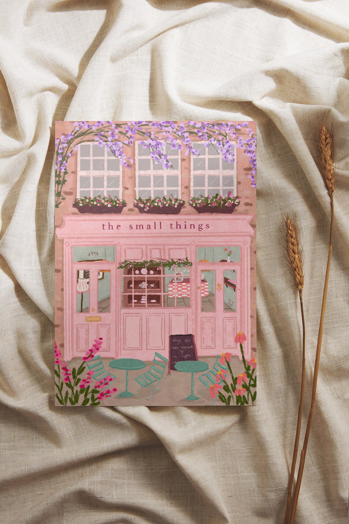 The Small Things Cafe Card, Birthday Greeting Card