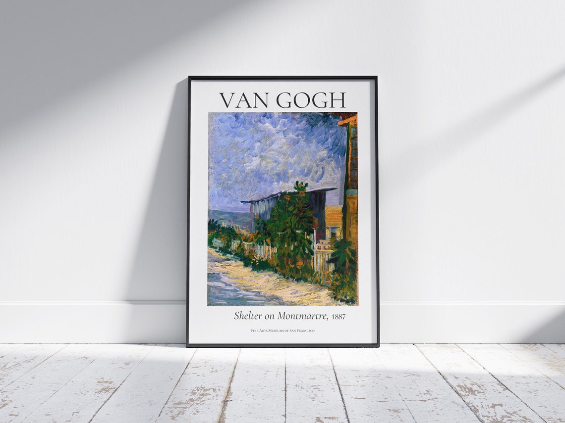 Van Gogh Shelter on Montmartre Paris Street 1887 Exhibition Art Poster - Image 6