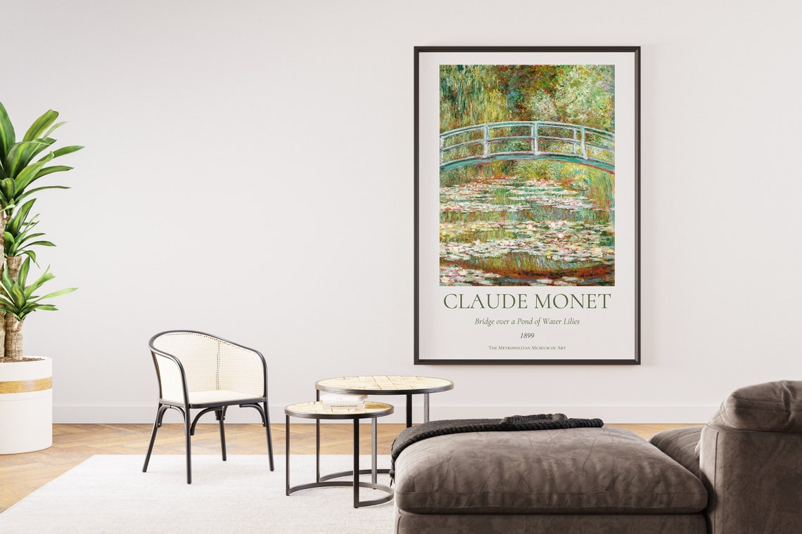 Claude Monet Bridge Over Pond Of Water Lilies 1899 Exhibition Wall Art - Image 5