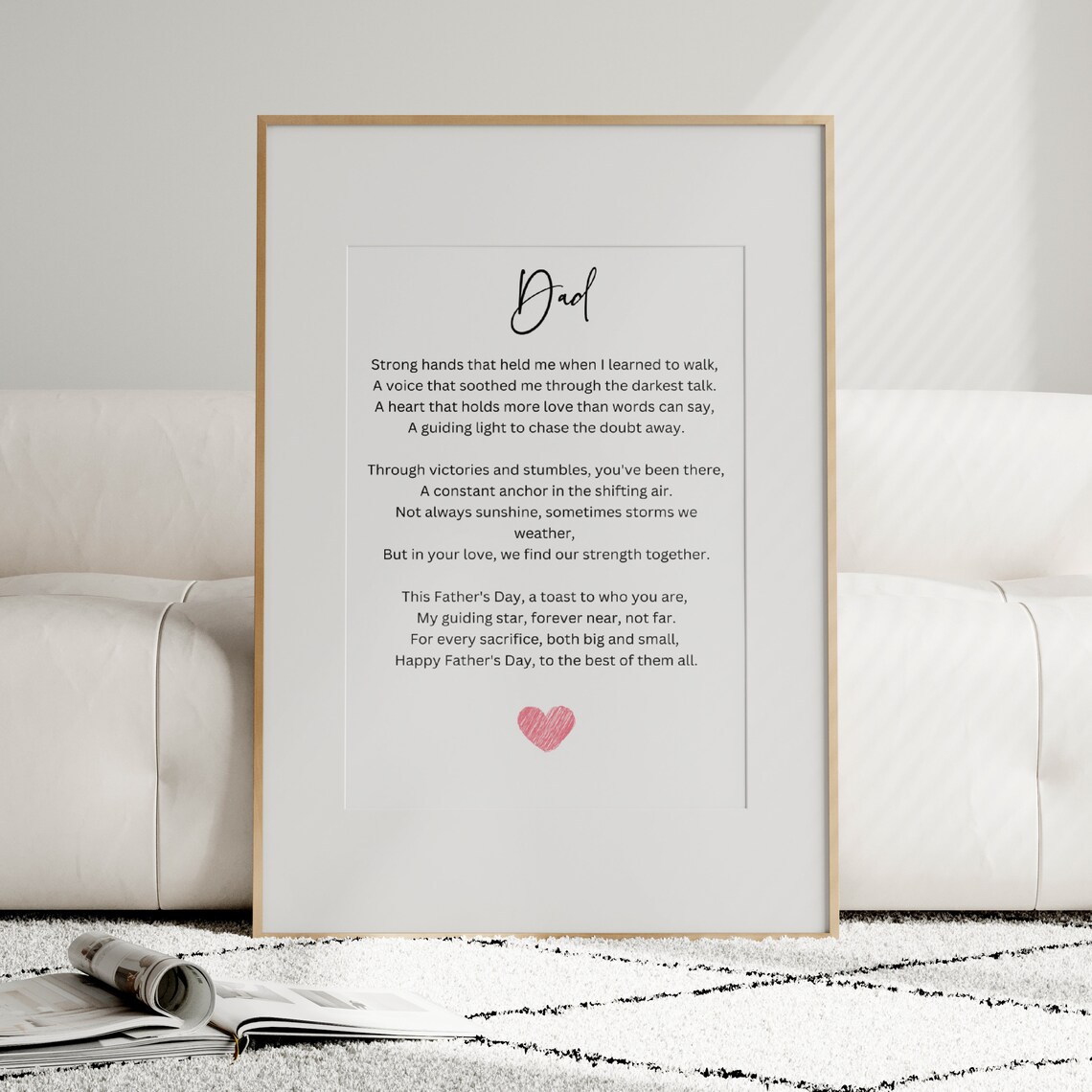 Sweet Dad Poem Happy Fathers Day Gift From Kids Heartfelt Poster - Image 2