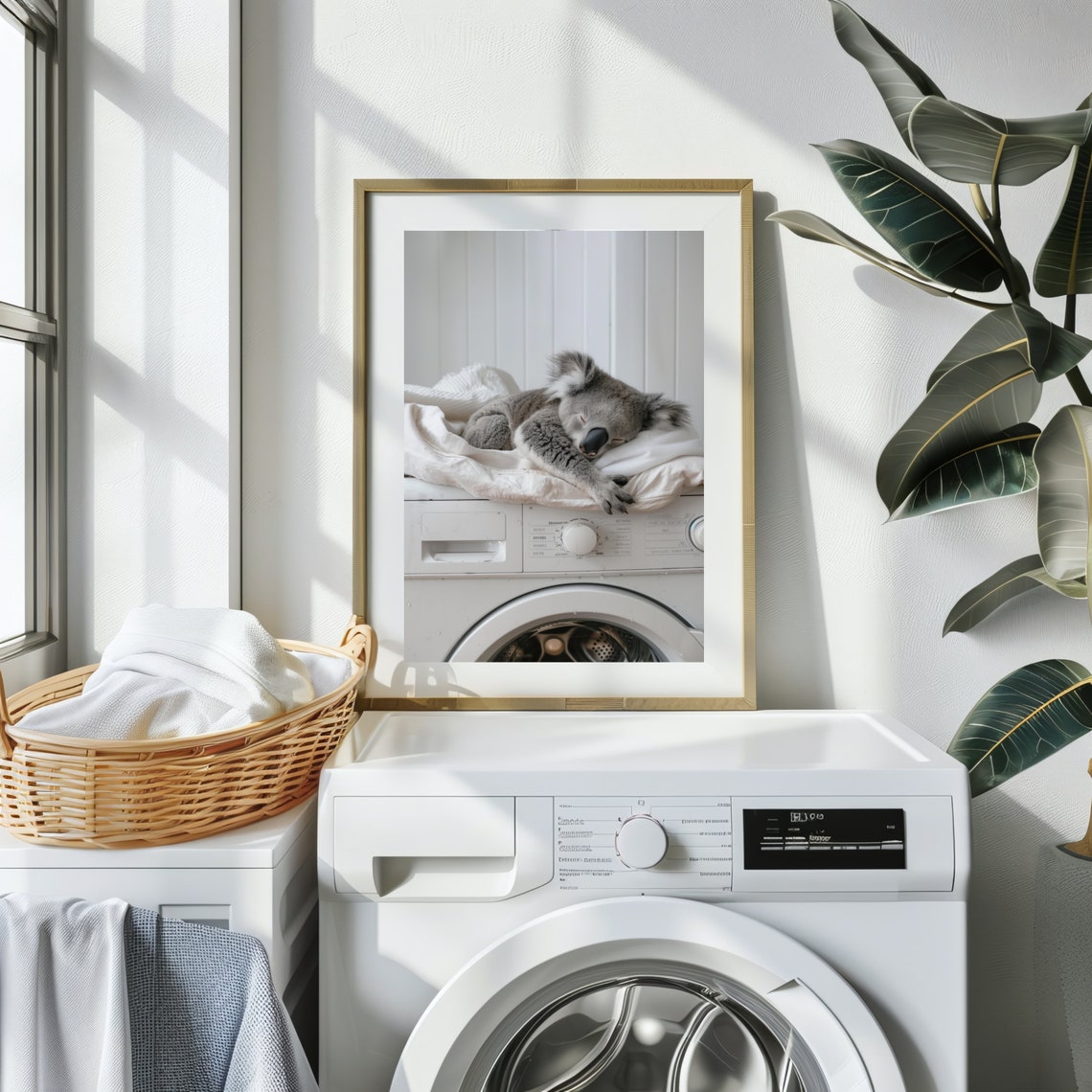 Cute Koala Laundry Room Decor Art Print - Image 2