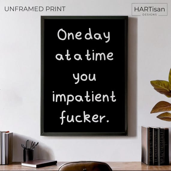 Impatient Fuckers Unframed Funny Poster Humorous Home Decor Wall Art Gift Idea