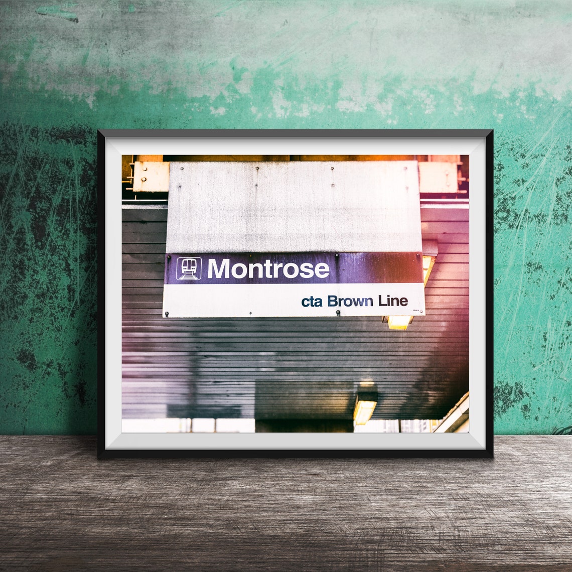 Montrose CTA Brown Line Elevated Station Sign Chicago Photo Poster
