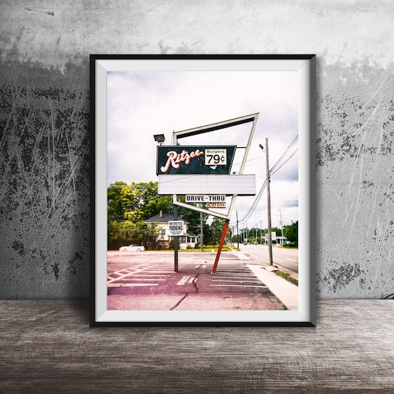 Ritzee Hamburgers, Battle Creek Michigan Art Print