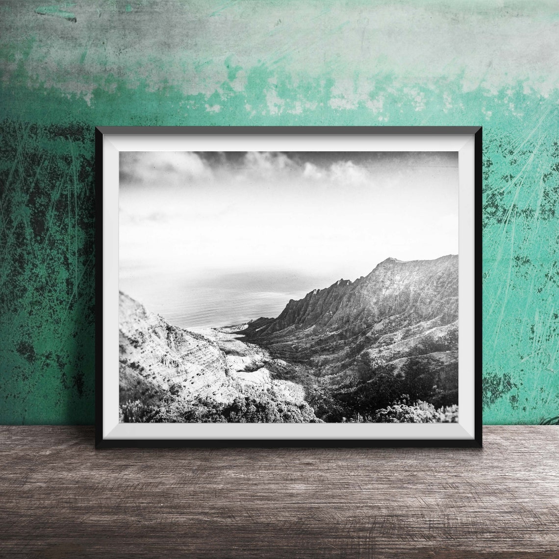 Kalalau Valley Kauai Hawaii Ocean Cliffs Scenic Photo Poster - Image 2