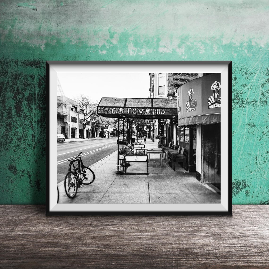 Old Town Pub Storefront Awning Street Scene Chicago Photo Poster - Image 2