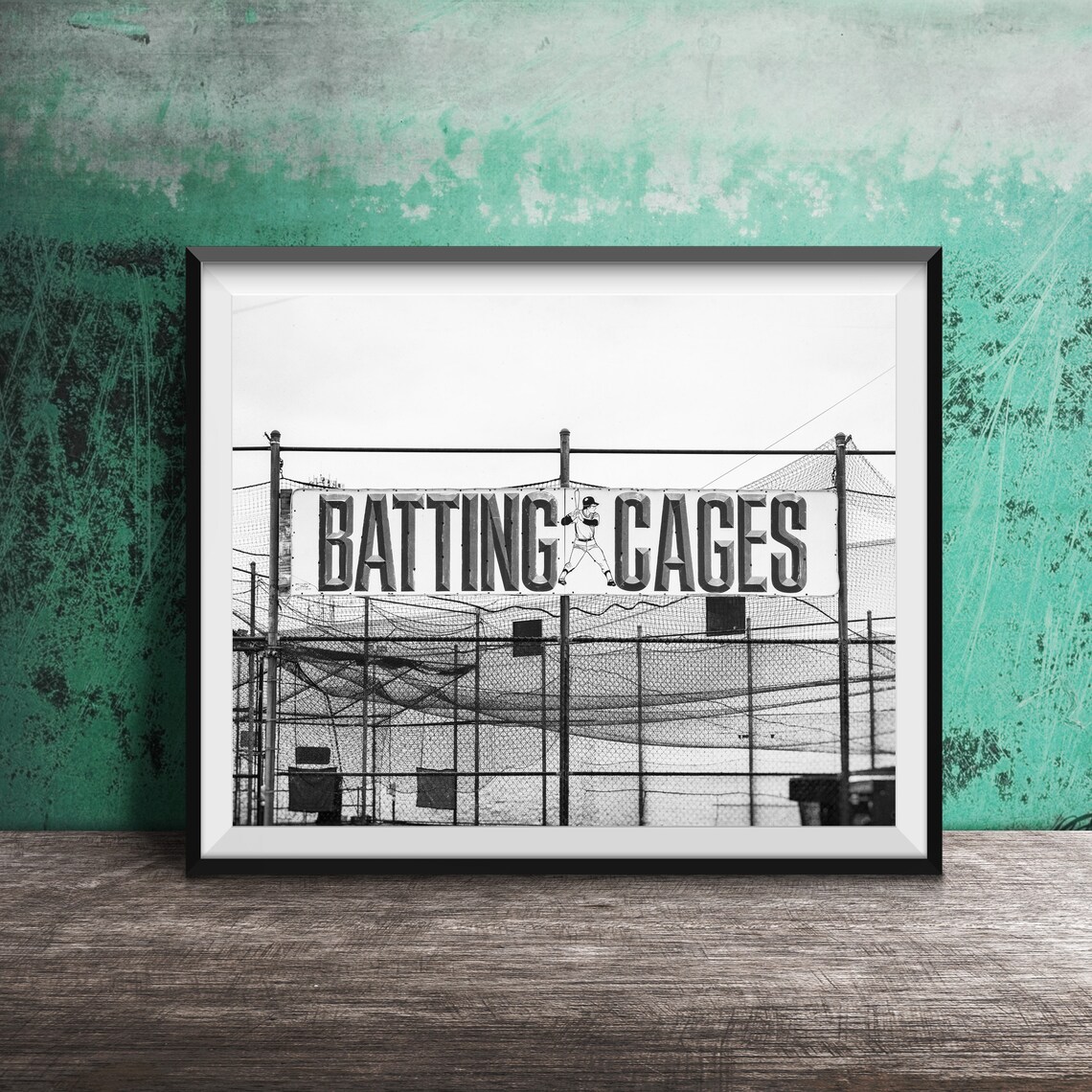 Batting Cages Sign Photography, Baseball Art Print - Image 2