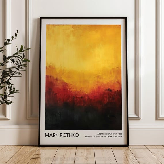 Mark Rothko Art Poster Home Decor Wall Living Room Modern Exhibition Abstract