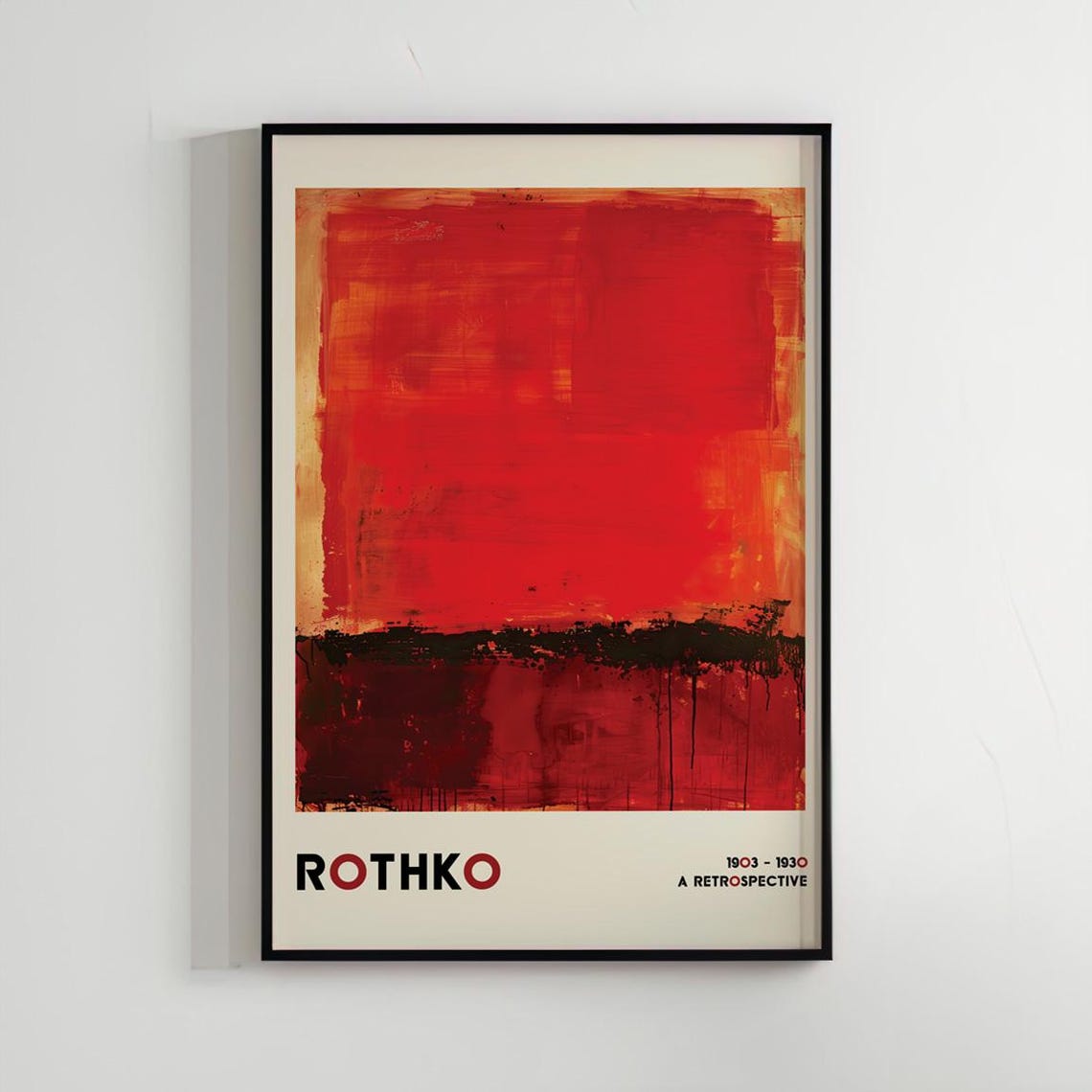 Mark Rothko Red Abstract Retrospective Exhibition Art Poster