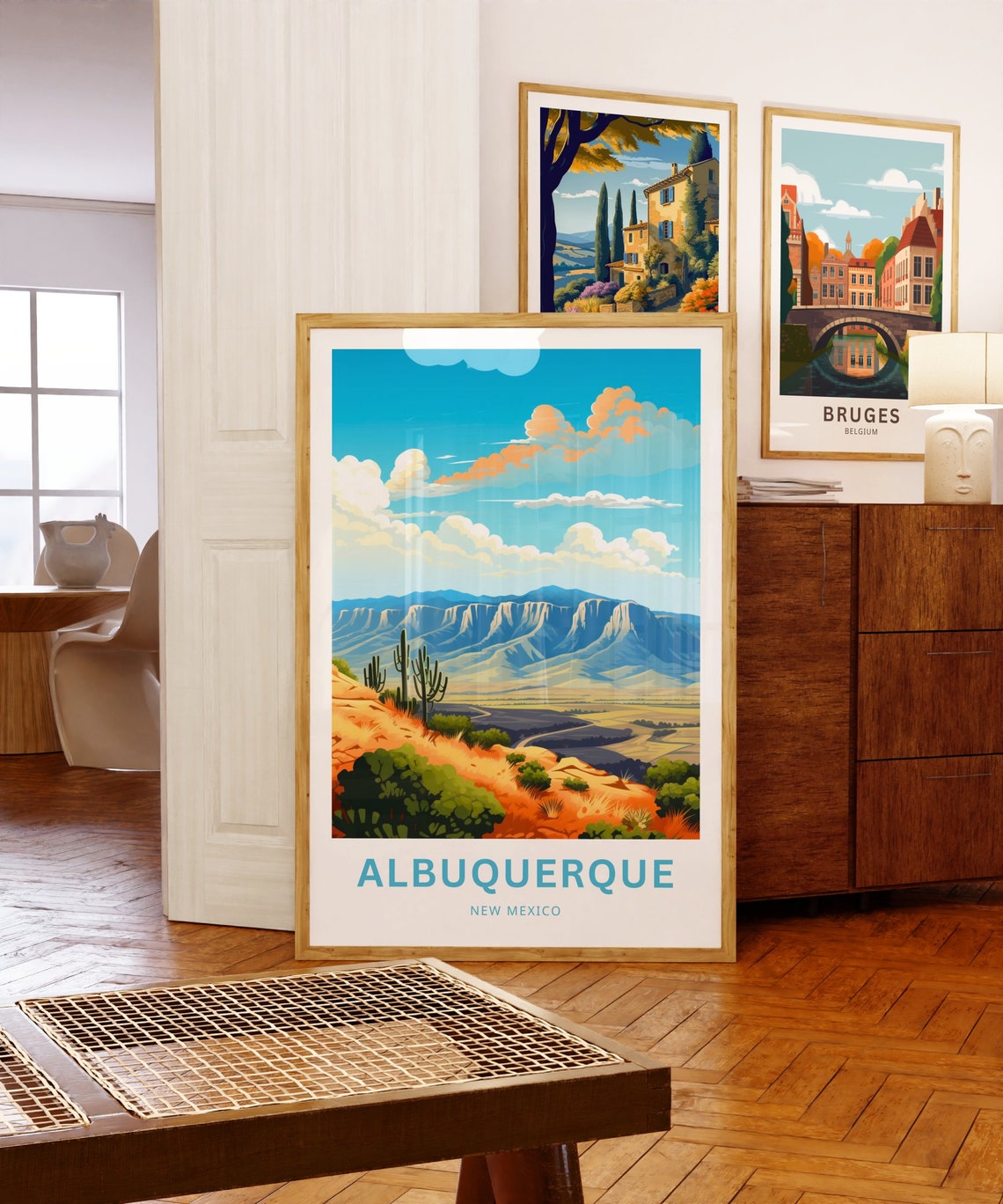 Personalized Albuquerque Travel Print Albuquerque Poster Albuquerque Wall Art Framed Present Gift New Mexico Present - Image 5