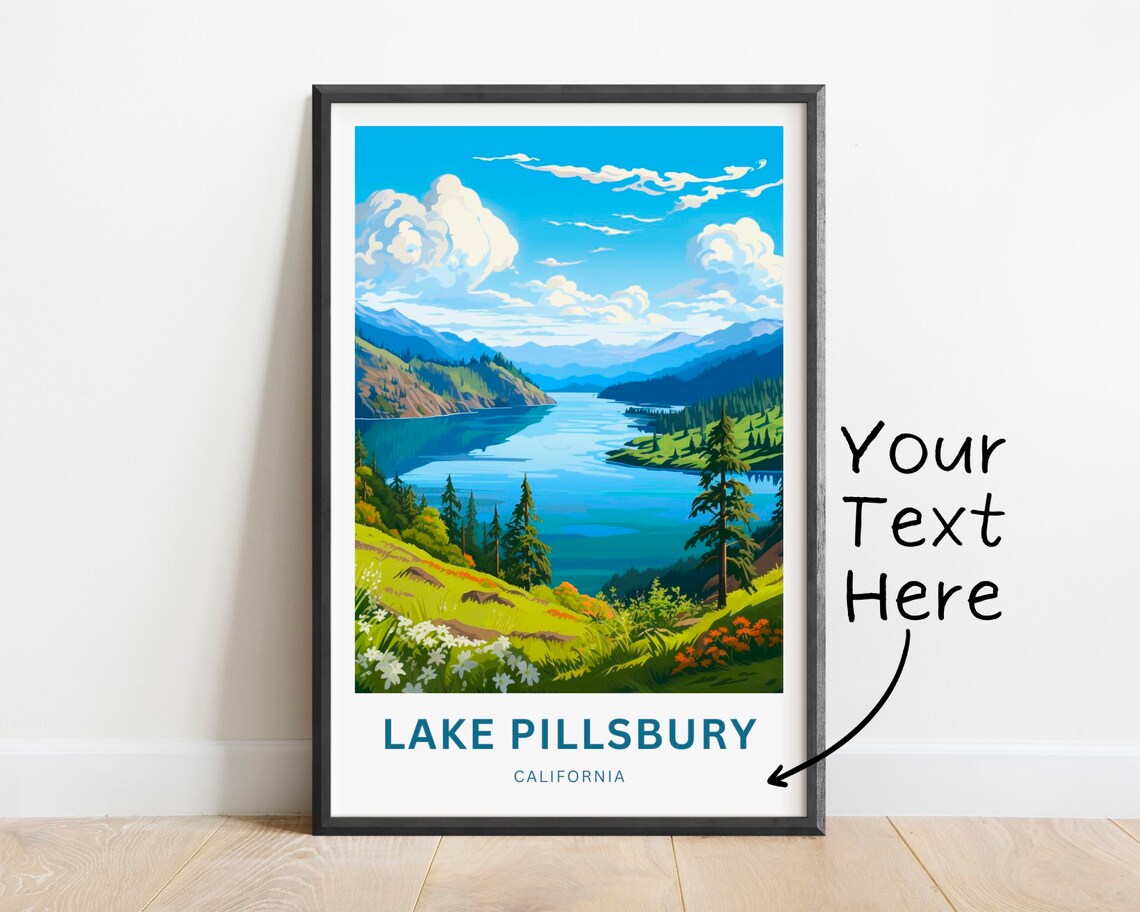 Lake Pillsbury California Serene Forest Lake In The Mountains Poster