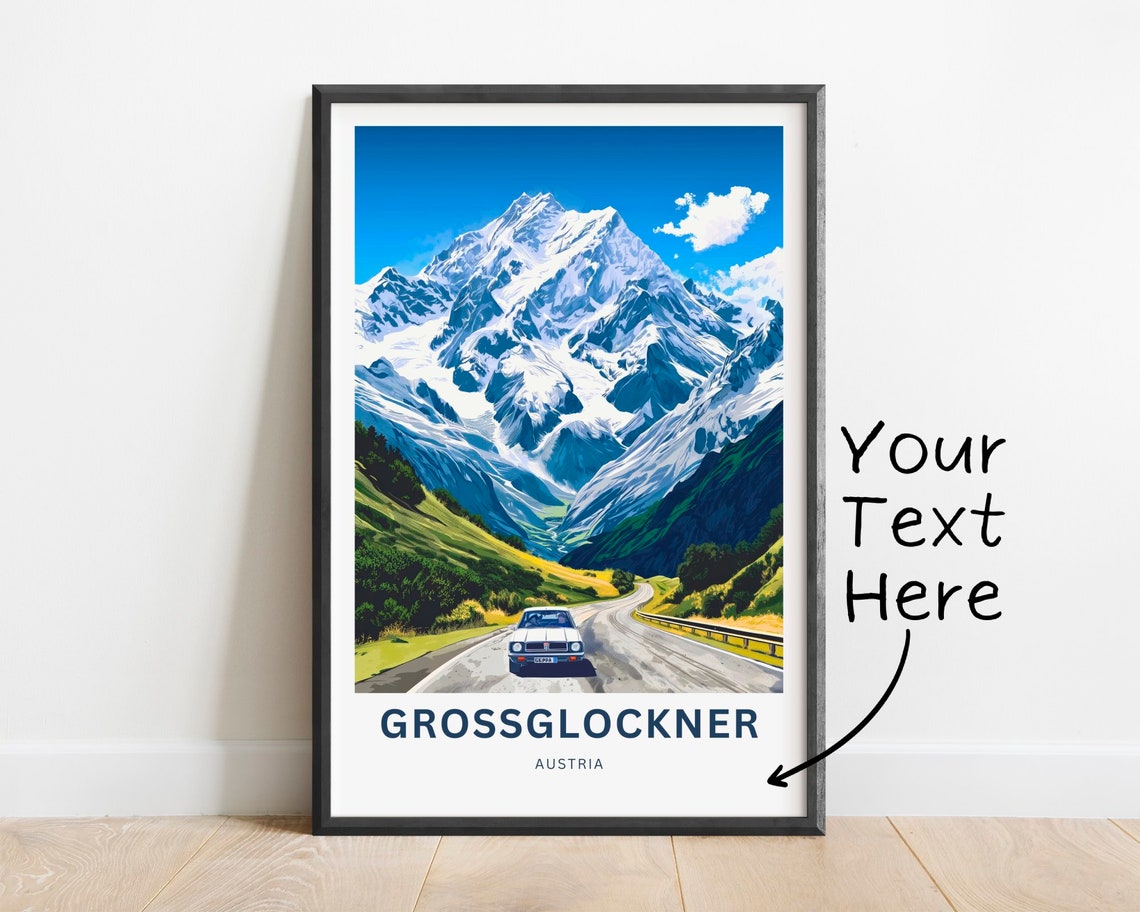 Grossglockner Austria Personalized Alpine Road Mountain View Poster