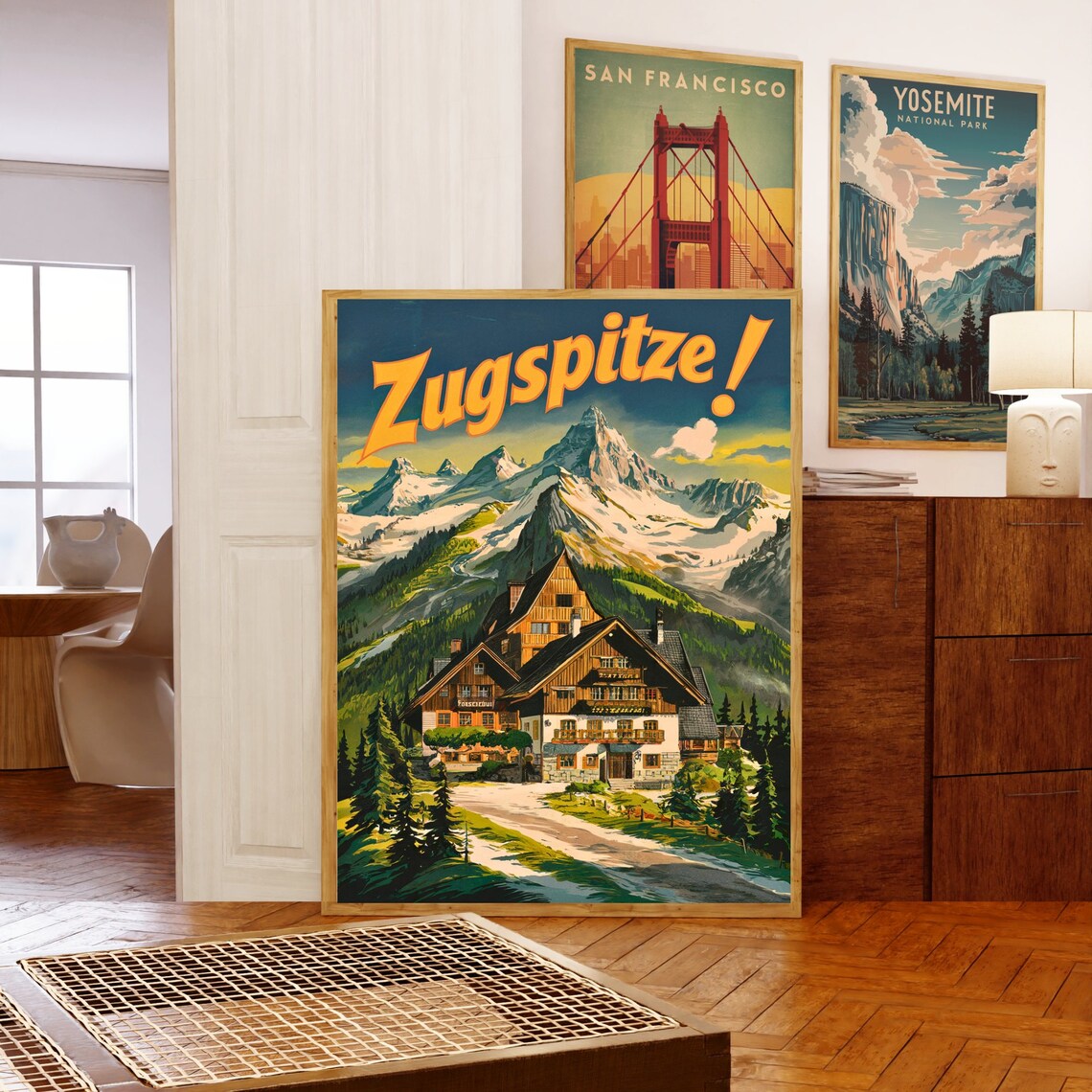 Zugspitze Vintage Travel Poster, Bavaria Wall Art - Image 5