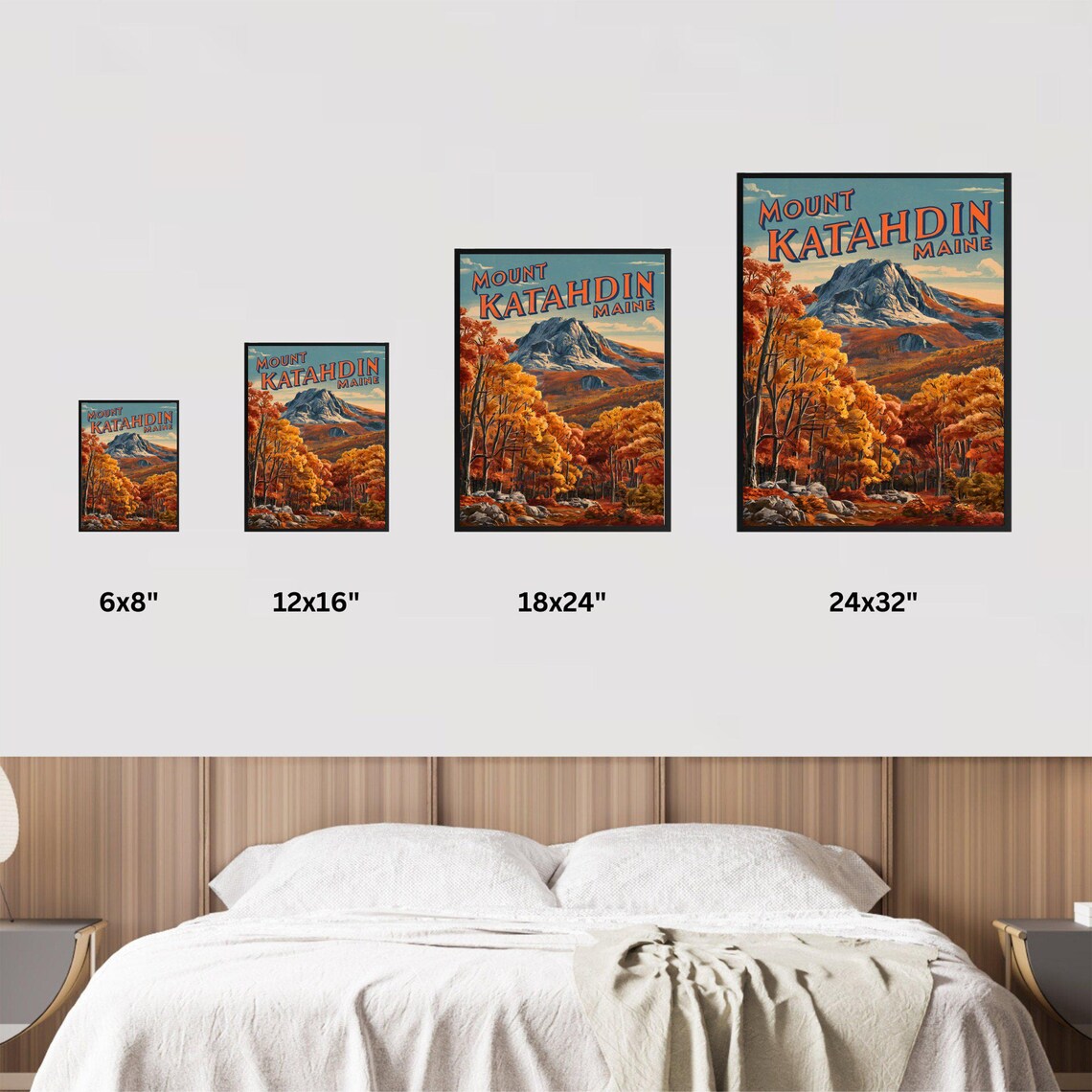 Mount Katahdin Vintage Travel Poster, Maine Wall Art - Image 4