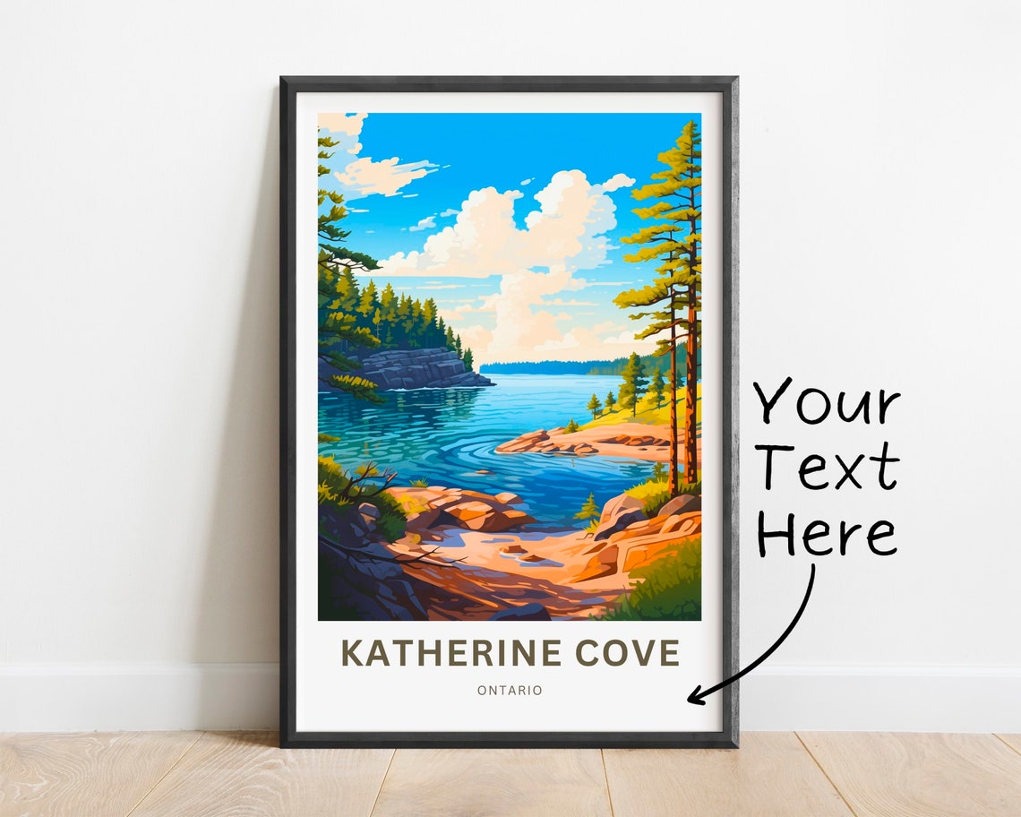 Katherine Cove Ontario Rocky Pine Lake Personalized Travel Poster