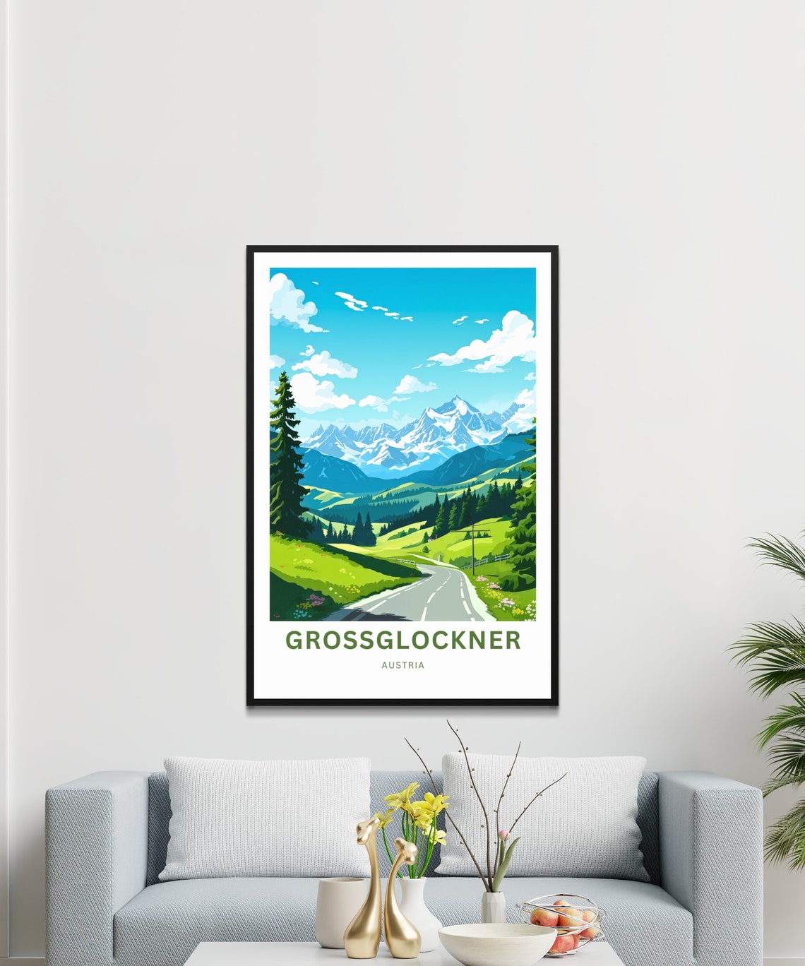 Grossglockner Austria Alpine Mountain Road Snowy Peaks Travel Poster - Image 3