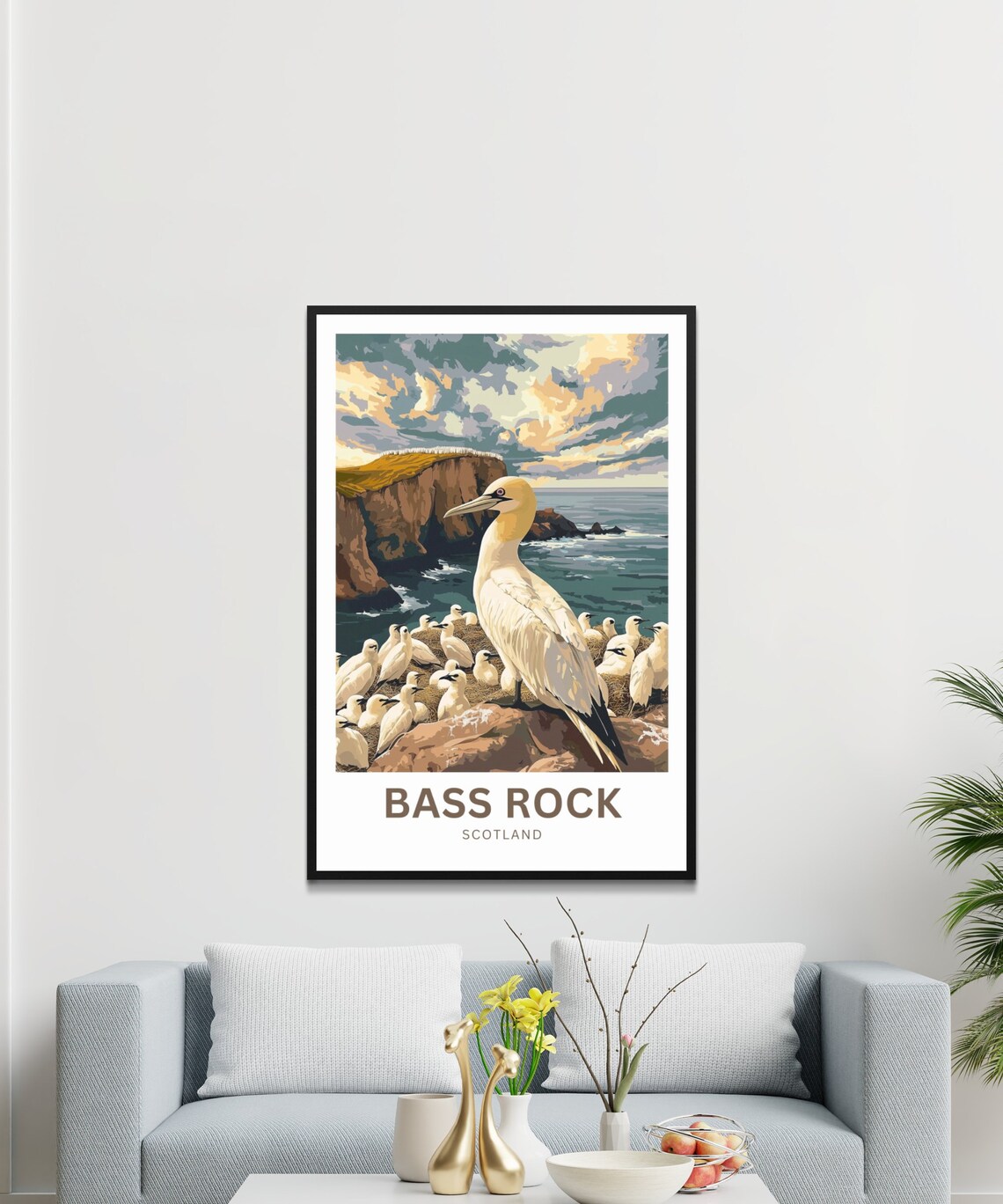 Bass Rock Scotland Gannet Seabird Colony Custom Travel Poster - Image 4