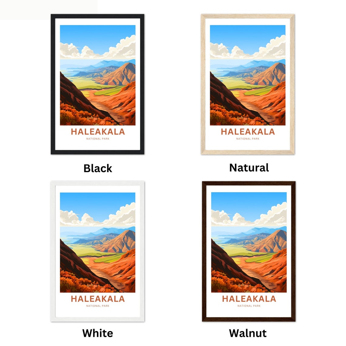Haleakala National Park Hawaii Red Volcano Valley Scenic Poster - Image 4