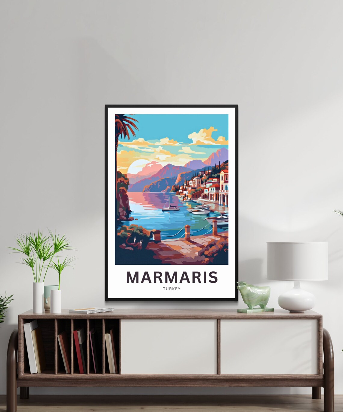 Marmaris Turkey Coastal Town Vintage Travel Poster Harbor Gift - Image 3