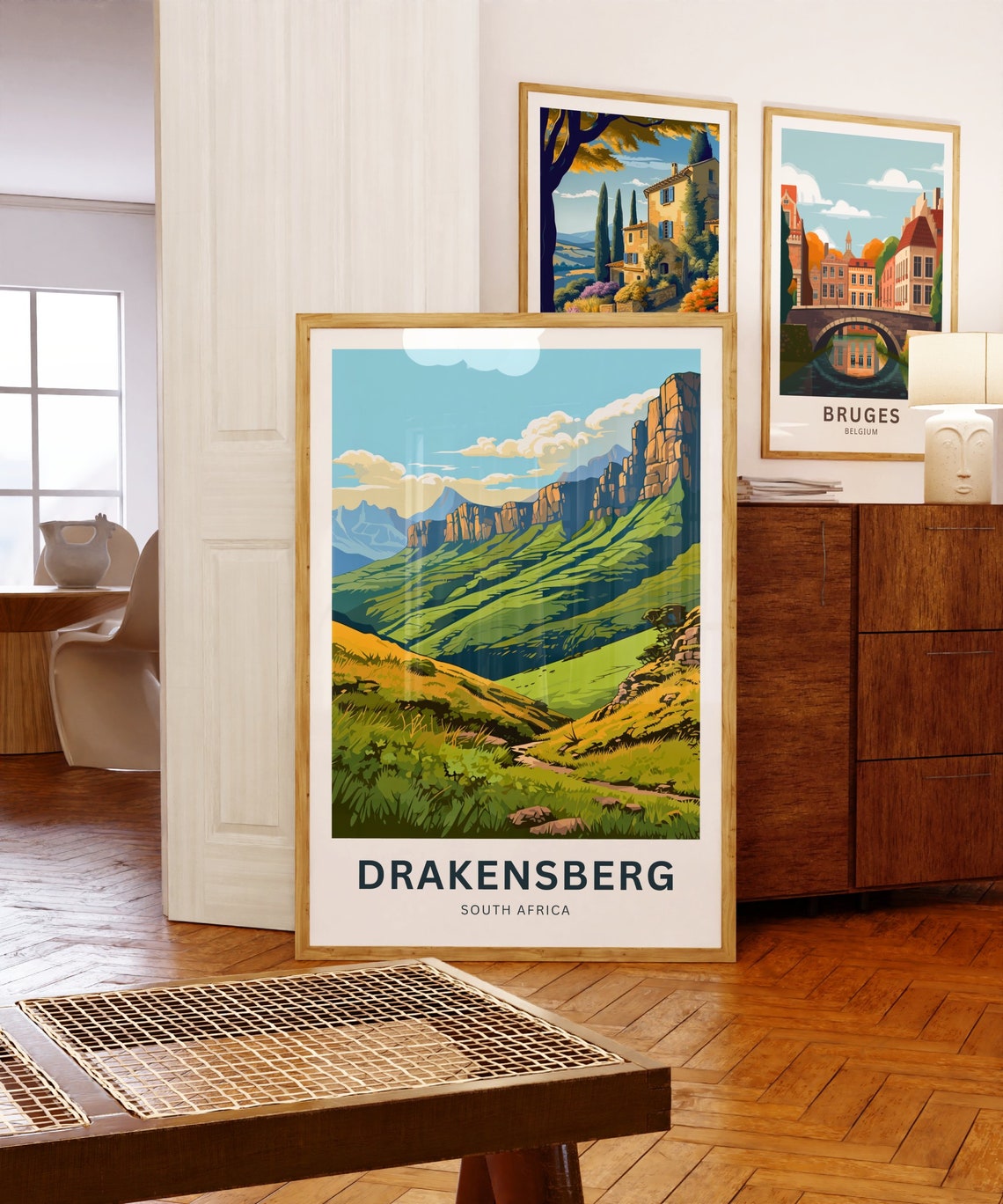 Drakensberg South Africa Emerald Ridges Orange Cliffs Scenic Poster - Image 5