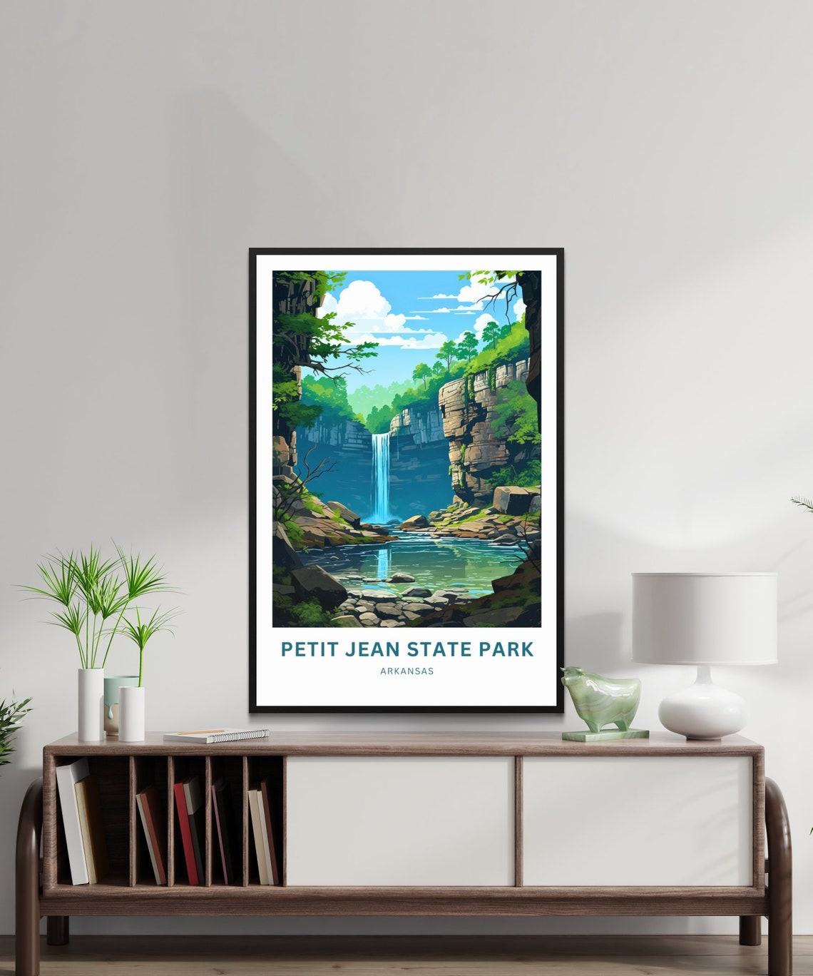 Personalized Petit Jean State Park Arkansas Waterfall Canyon Poster - Image 2