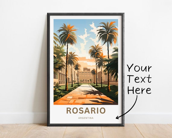 Rosario Travel Print Rosario Poster Argentina Wall Art Framed Present Gift Argentina Present