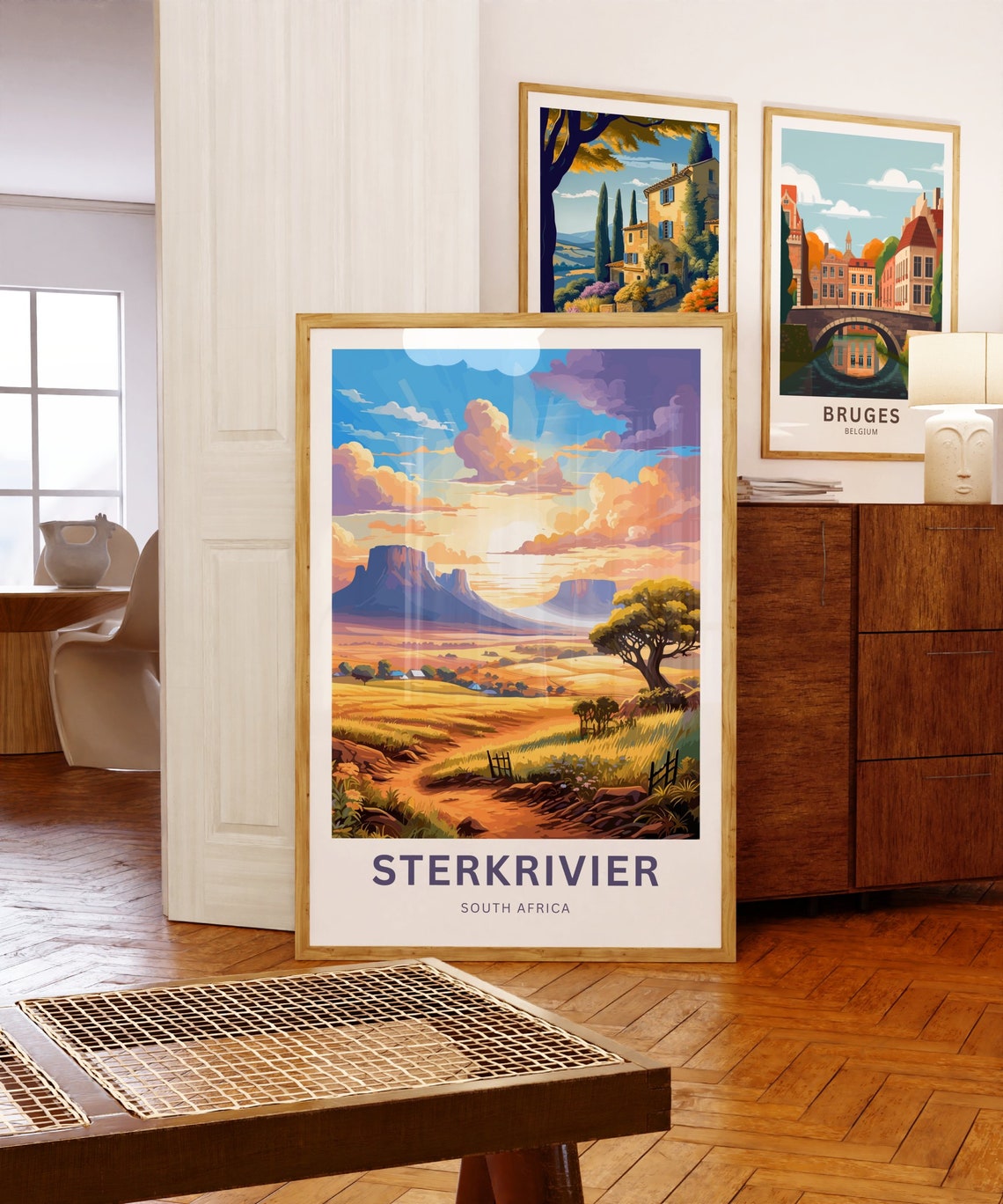 Sterkrivier South Africa Sunset Mesas Golden Plains Panorama Poster - Image 5