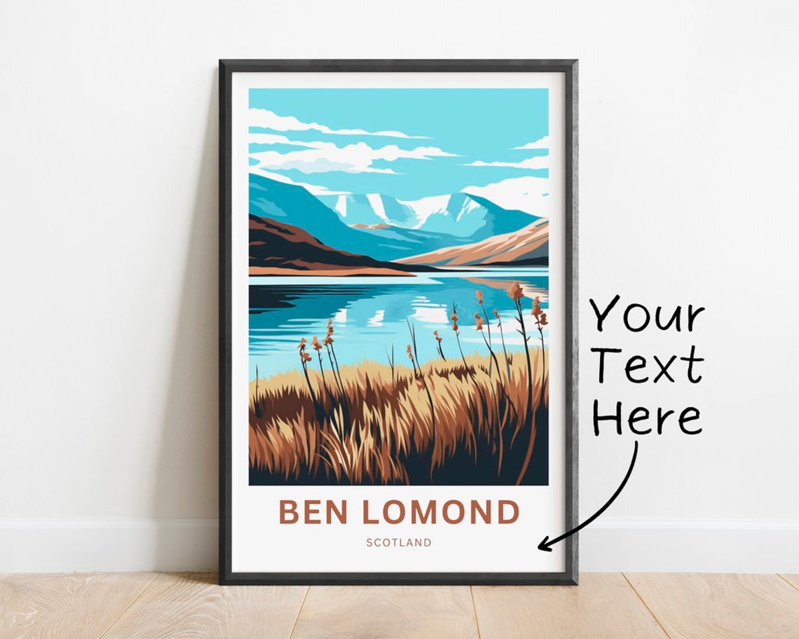 Personalized Ben Lomond Scotland Mountain Lake Custom Poster