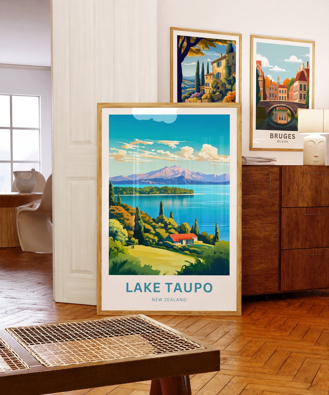 Lake Taupo Travel Print Lake Taupo Poster New Zealand Wall Art Framed Present Gift New Zealand Present - Image 5
