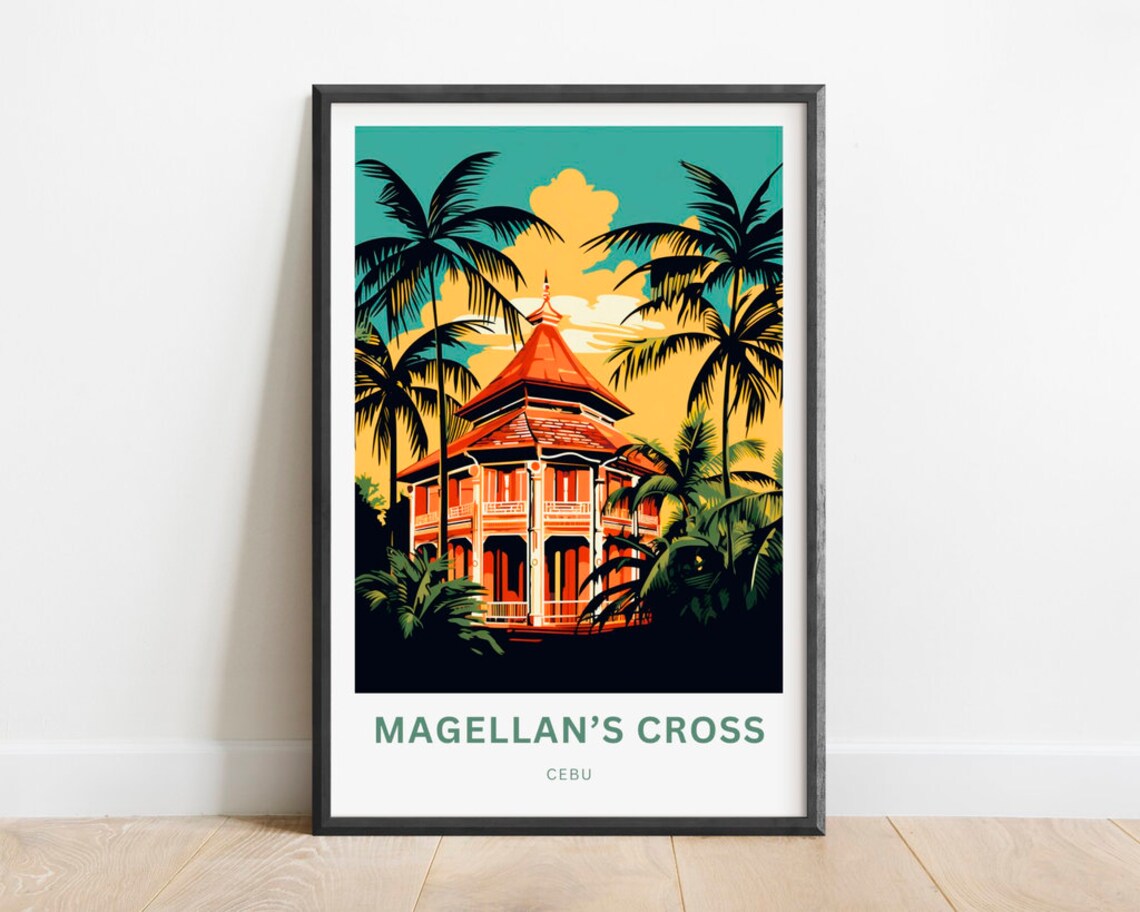 Magellan's Cross Travel Poster, Philippines Landmark