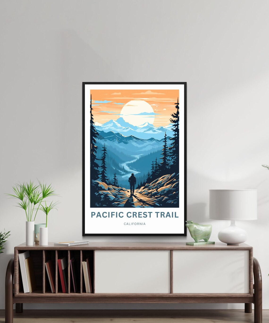 Personalized Pacific Crest Trail Travel Poster, California - Image 2