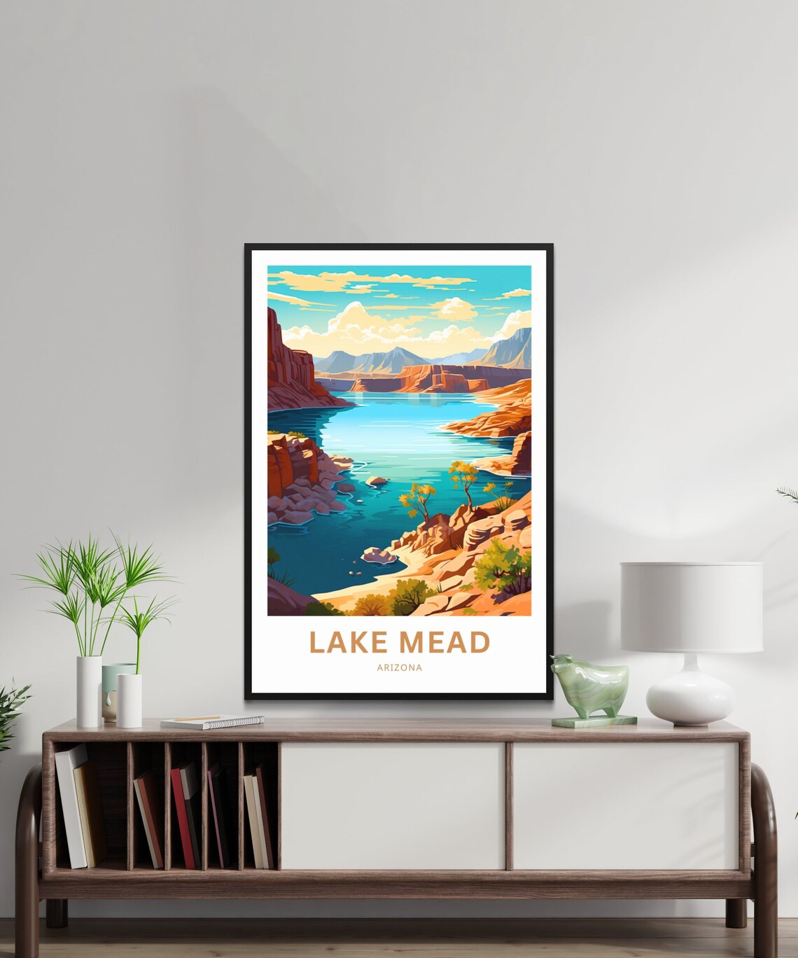 Personalized Lake Mead Travel Poster, Arizona Wall Art - Image 2
