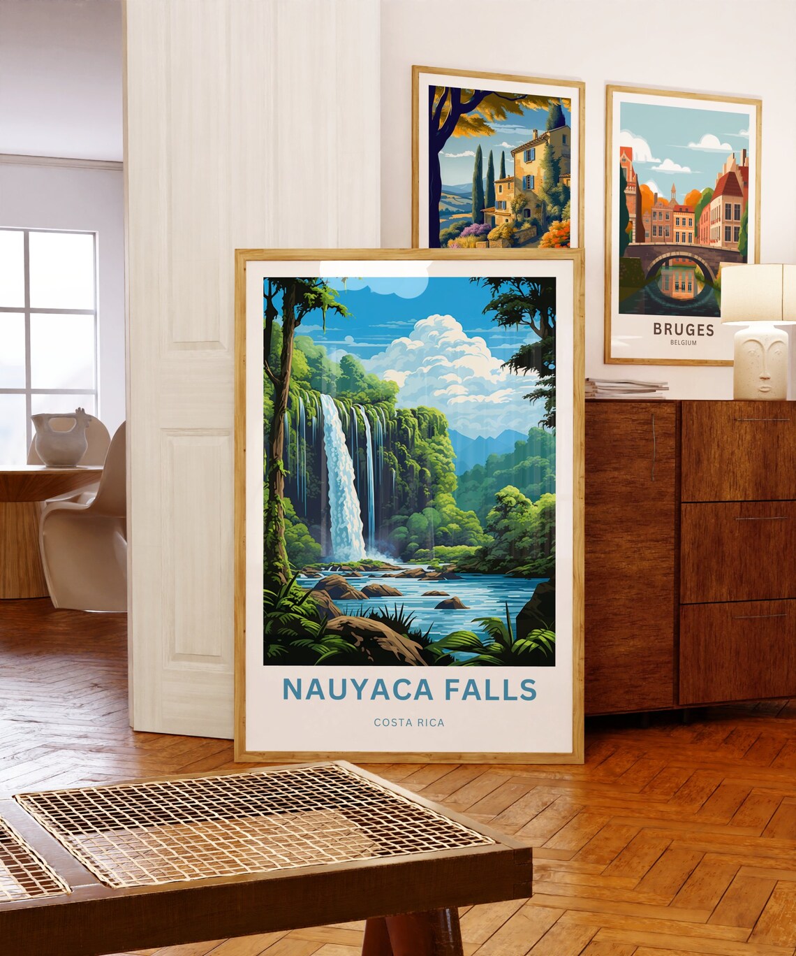 Nauyaca Falls Costa Rica Jungle Waterfall River Rocks Travel Poster - Image 5