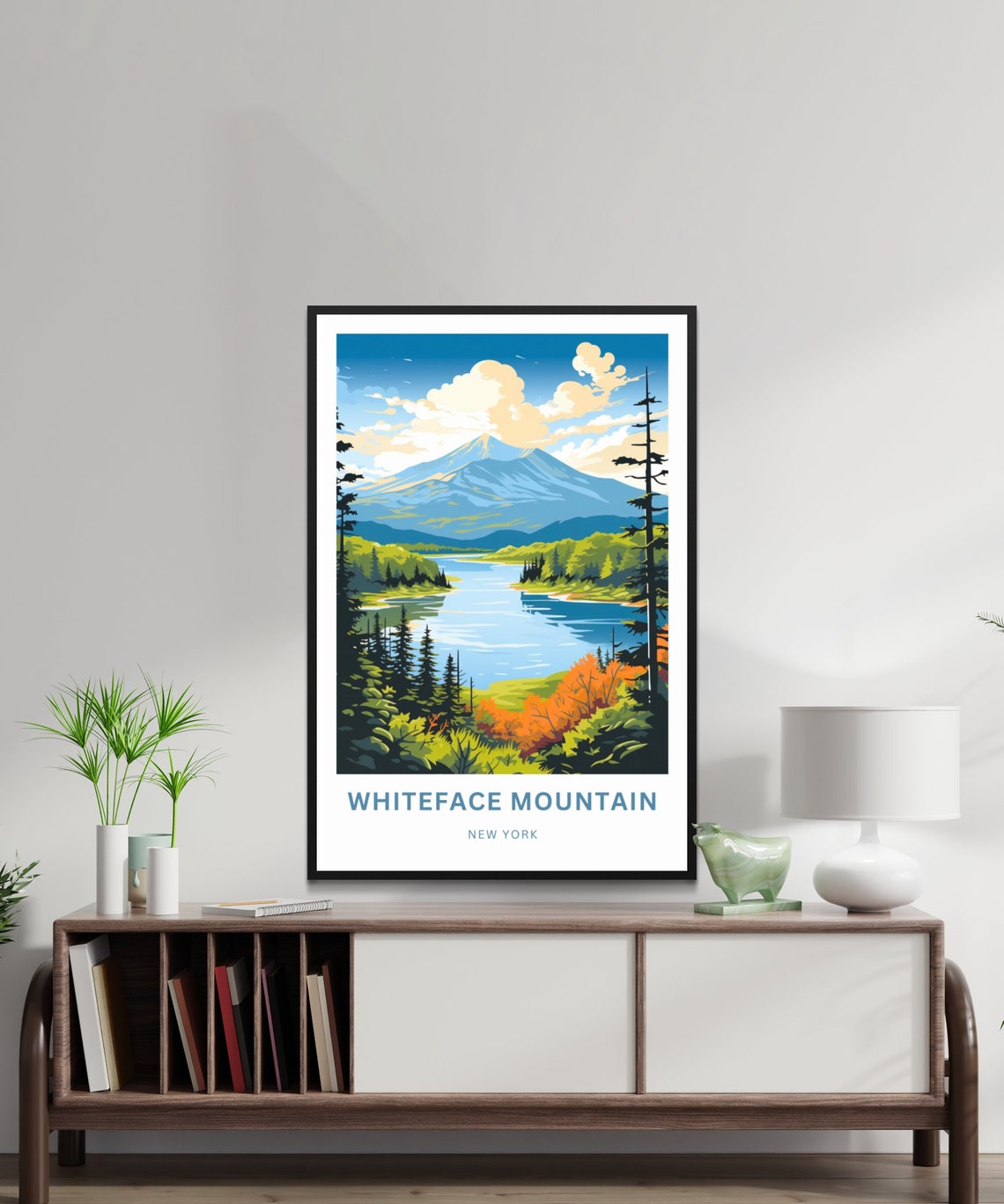 Personalized Whiteface Mountain NY Autumn Lake Foliage Poster - Image 2