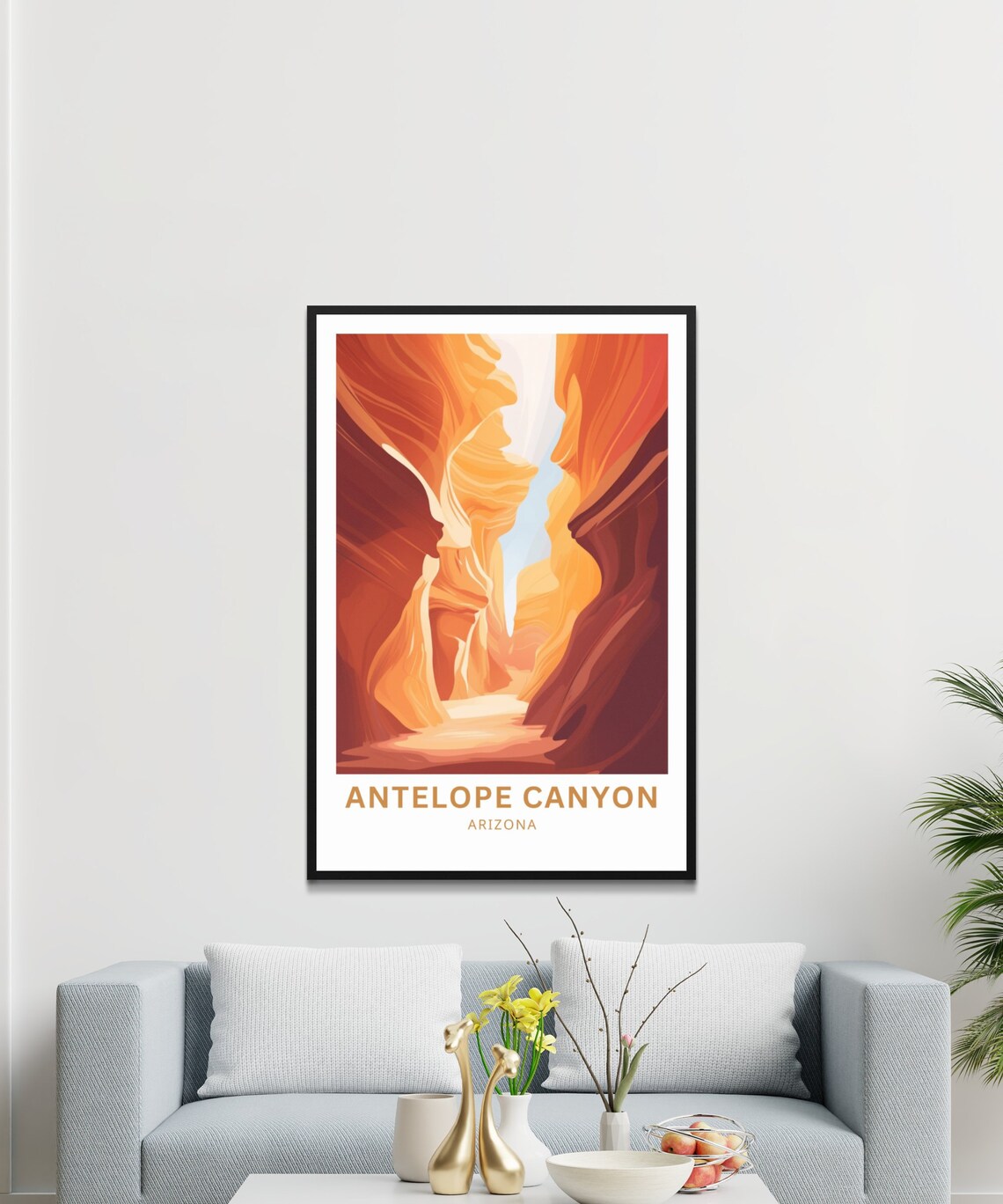 Antelope Canyon Arizona Slot Canyon Personalized Travel Poster - Image 3