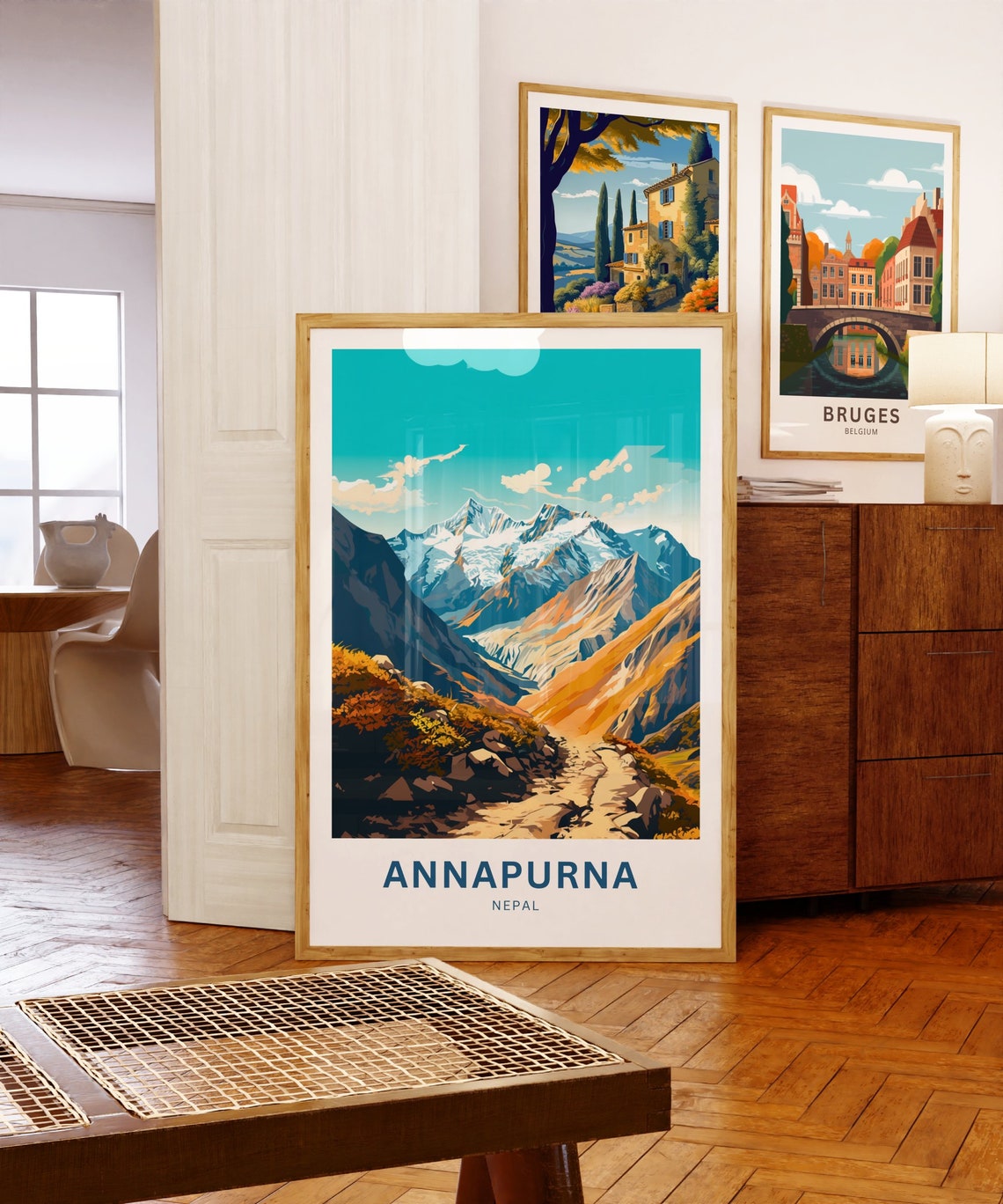 Annapurna Nepal Himalaya Snow Peaks Trekking Personalized Poster - Image 5