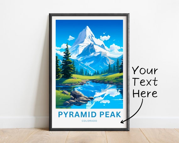 Personalized Pyramid Peak Travel Print Pyramid Peak Poster United States Wall Art Framed Present Gift Colorado Present